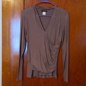 Venus brown with rushing long sleeve shirt